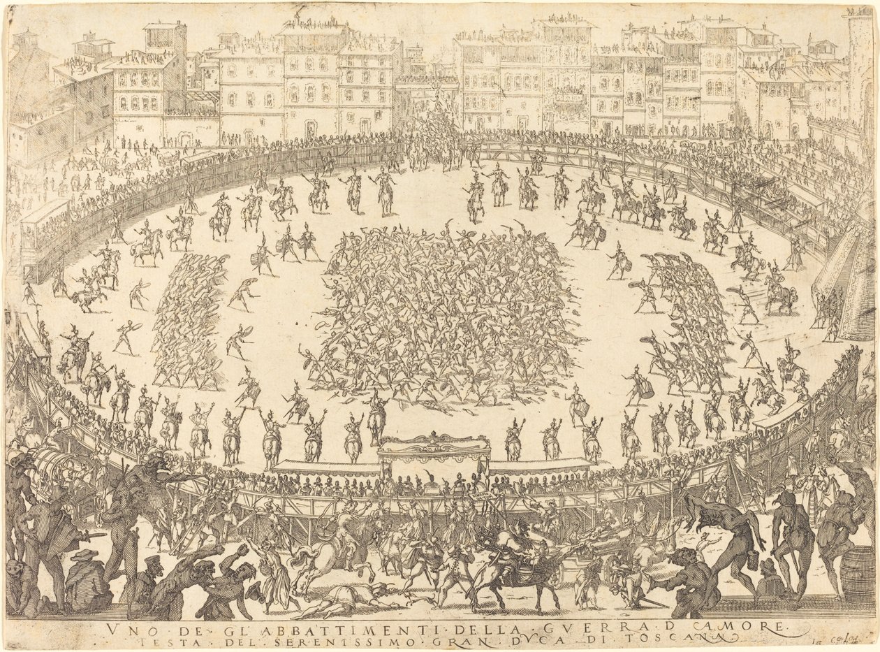 Jedna z walk piechoty, 1616. autorstwa Jacques Callot
