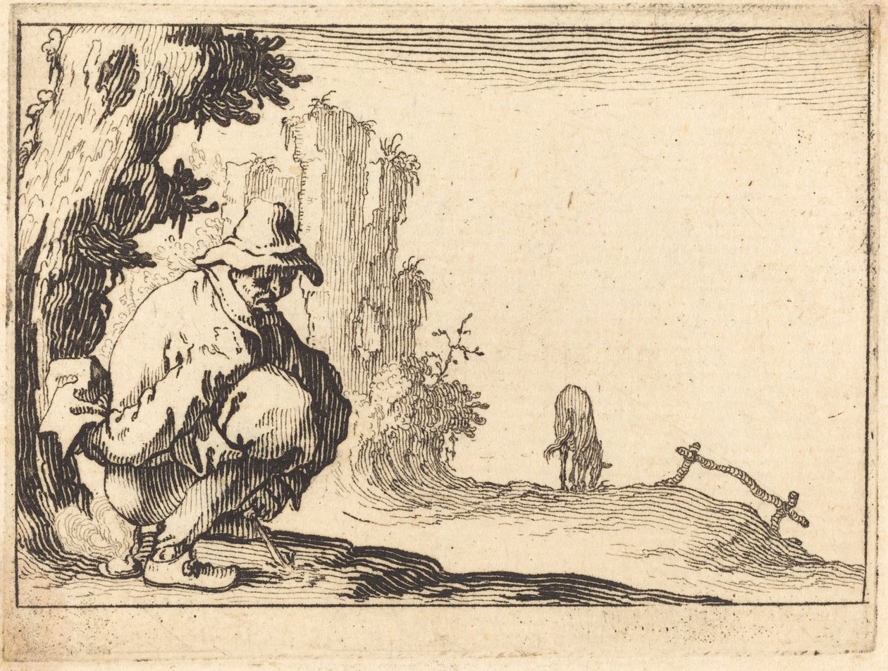 Chłop defekacja autorstwa Jacques Callot