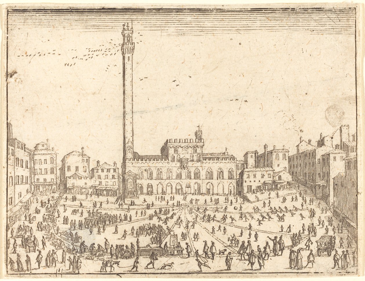 Plac publiczny, Siena. autorstwa Jacques Callot
