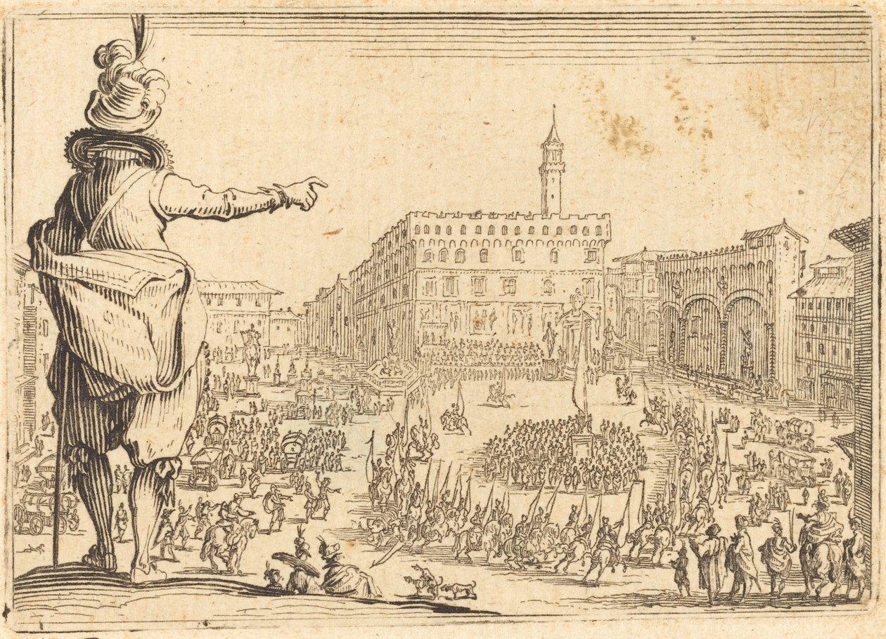 Piazza della Signoria, Florencja autorstwa Jacques Callot