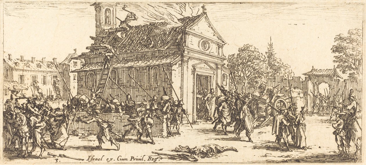 Plądrowanie klasztoru autorstwa Jacques Callot
