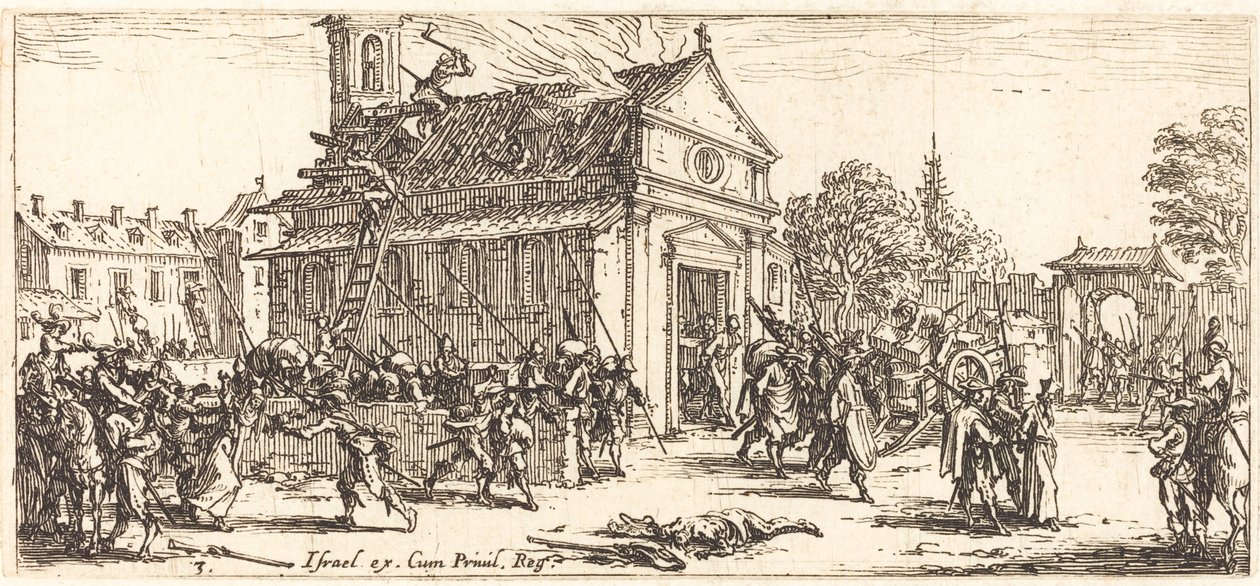 Plądrowanie klasztoru, ok. 1930 r. 1633. autorstwa Jacques Callot