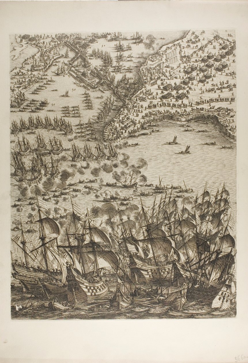 Płyta piąta z Oblężenia La Rochelle autorstwa Jacques Callot