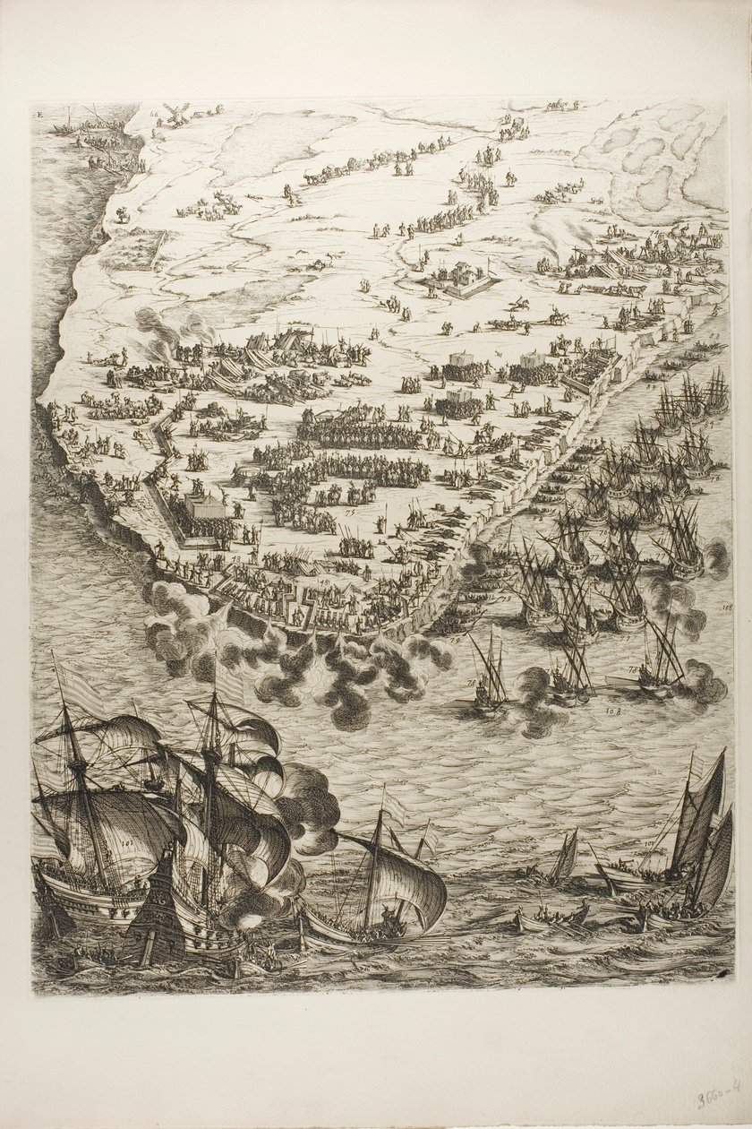 Płyta czwarta z Oblężenia La Rochelle autorstwa Jacques Callot