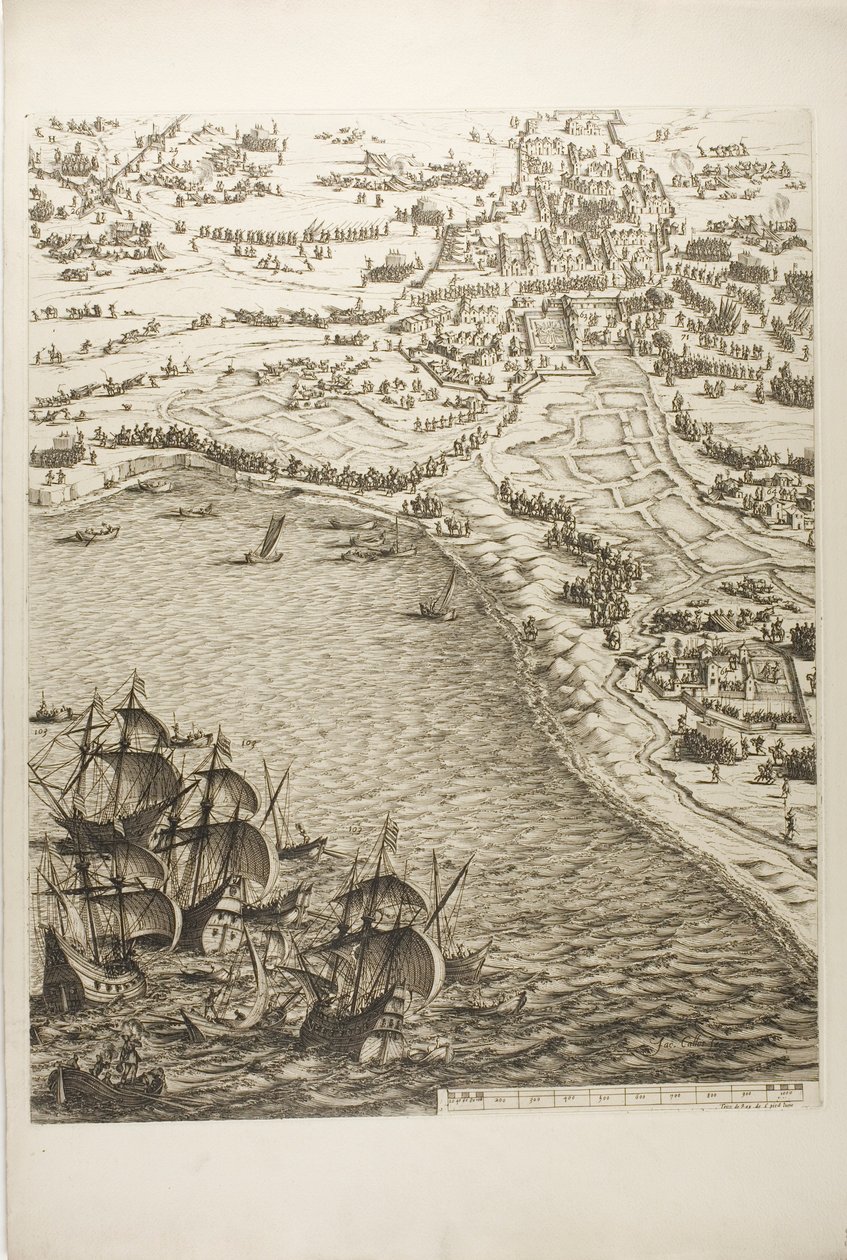 Płyta szósta z Oblężenia La Rochelle autorstwa Jacques Callot