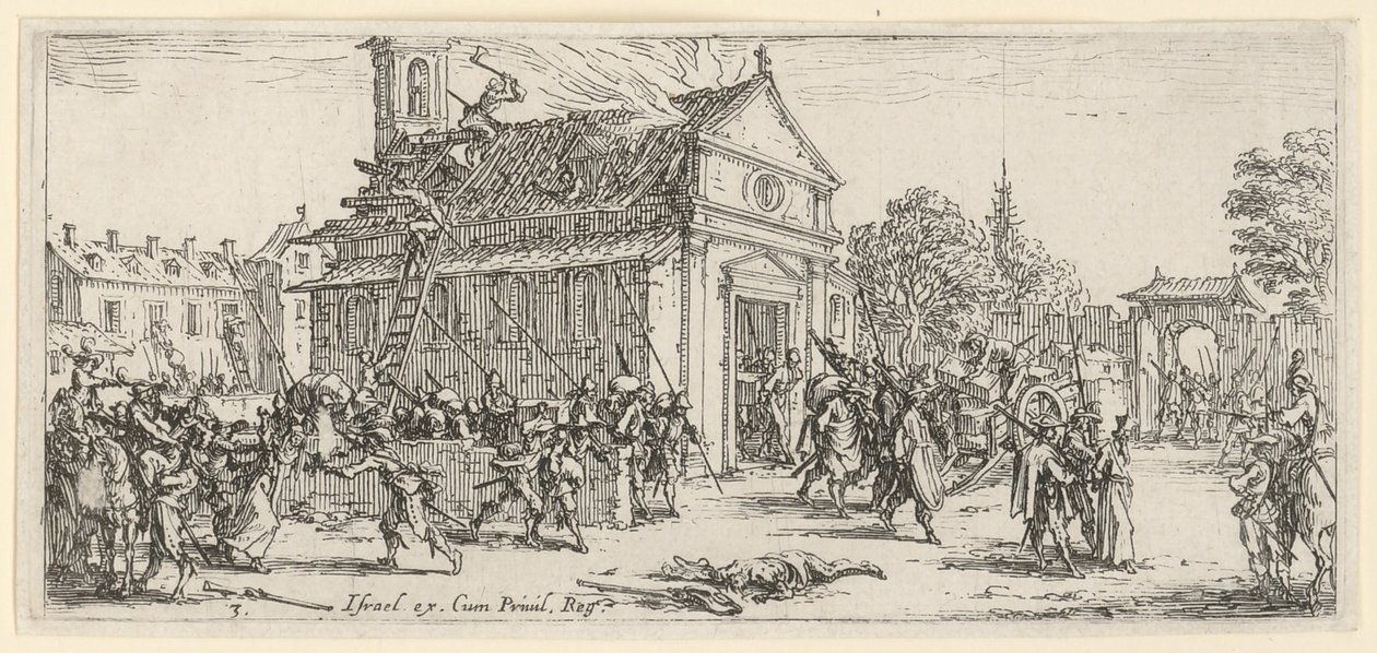 Splądrowanie klasztoru autorstwa Jacques Callot