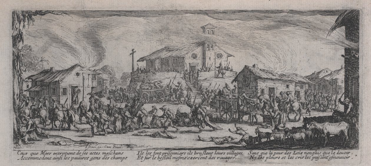 Plądrowanie wioski (Pillage et incendie d