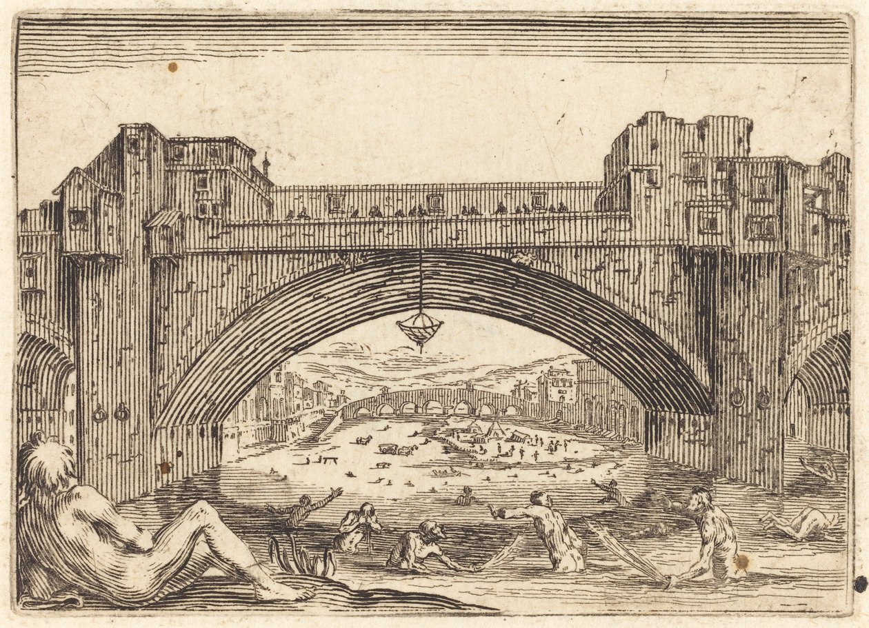 Ponte Vecchio, Florencja autorstwa Jacques Callot