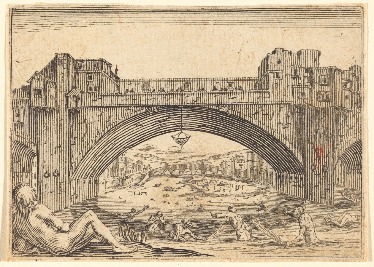 Ponte Vecchio, Florencja autorstwa Jacques Callot