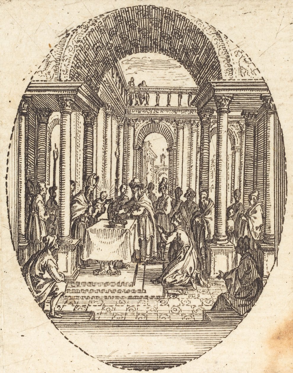 Ofiarowanie w świątyni, c. 1631. autorstwa Jacques Callot