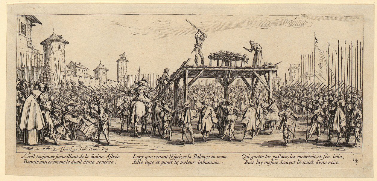 Rad, strona 14 z serii „Szarości wojny” autorstwa Jacques Callot