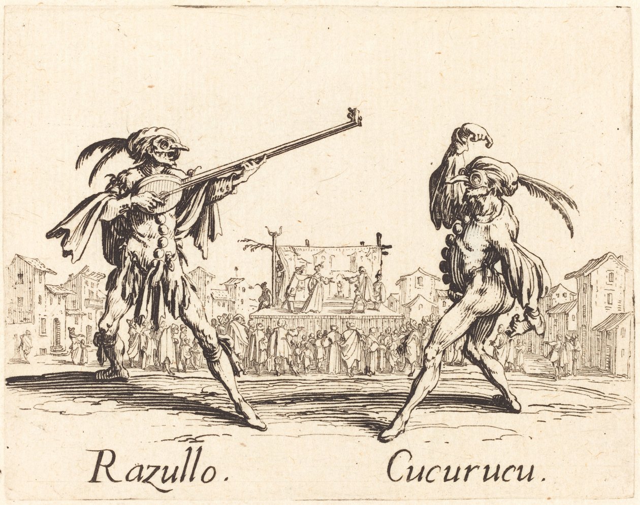 Razullo i Cucurucu autorstwa Jacques Callot
