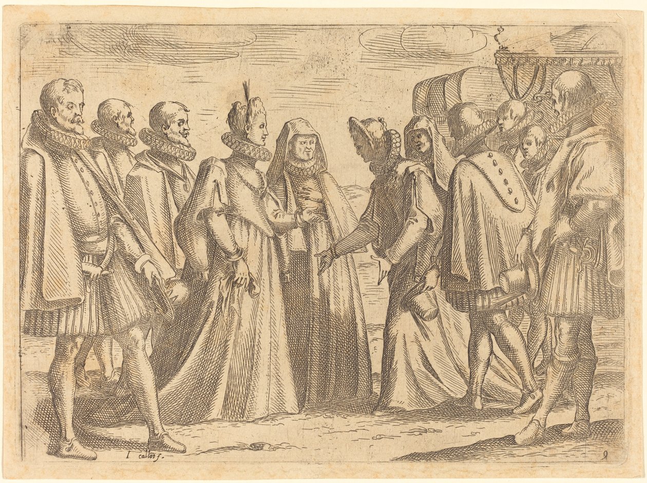 Recepcja w Mantui autorstwa Jacques Callot