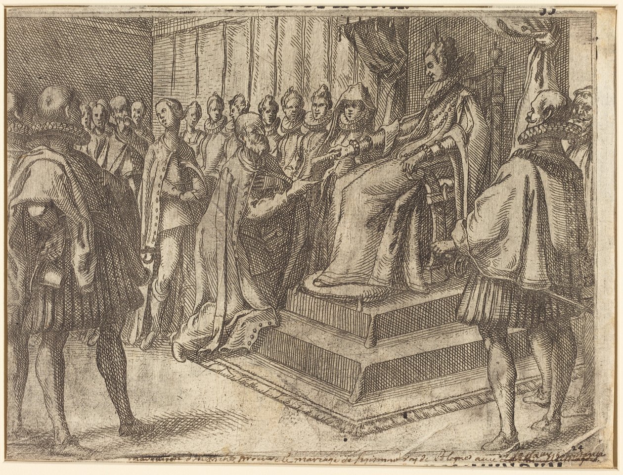 Przyjęcie posła Polski [recto] autorstwa Jacques Callot