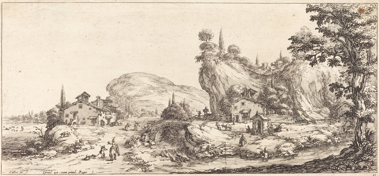 Powrót do domu z polowania, prawdopodobnie ok. 1630. autorstwa Jacques Callot