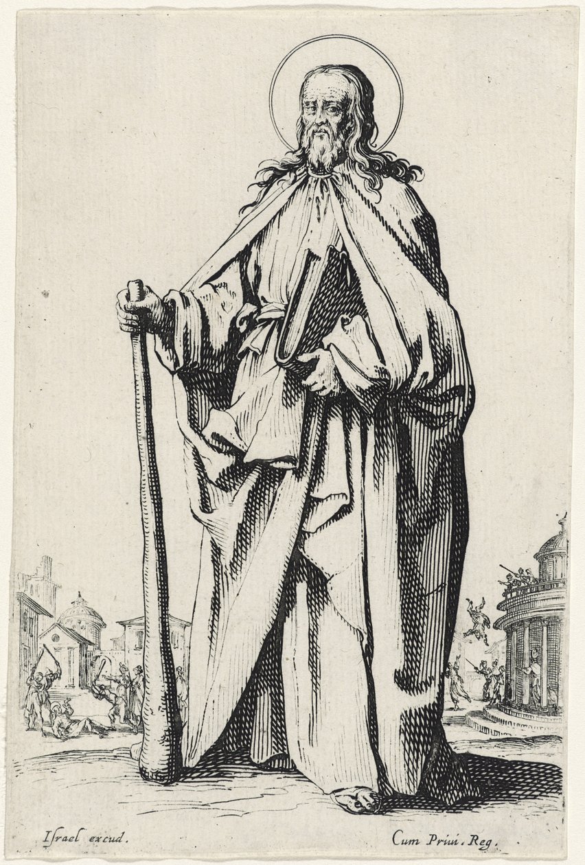Św. Jakub Mniejszy z Les Grands Apôtres (Wielcy Apostołowie), 1631 autorstwa Jacques Callot