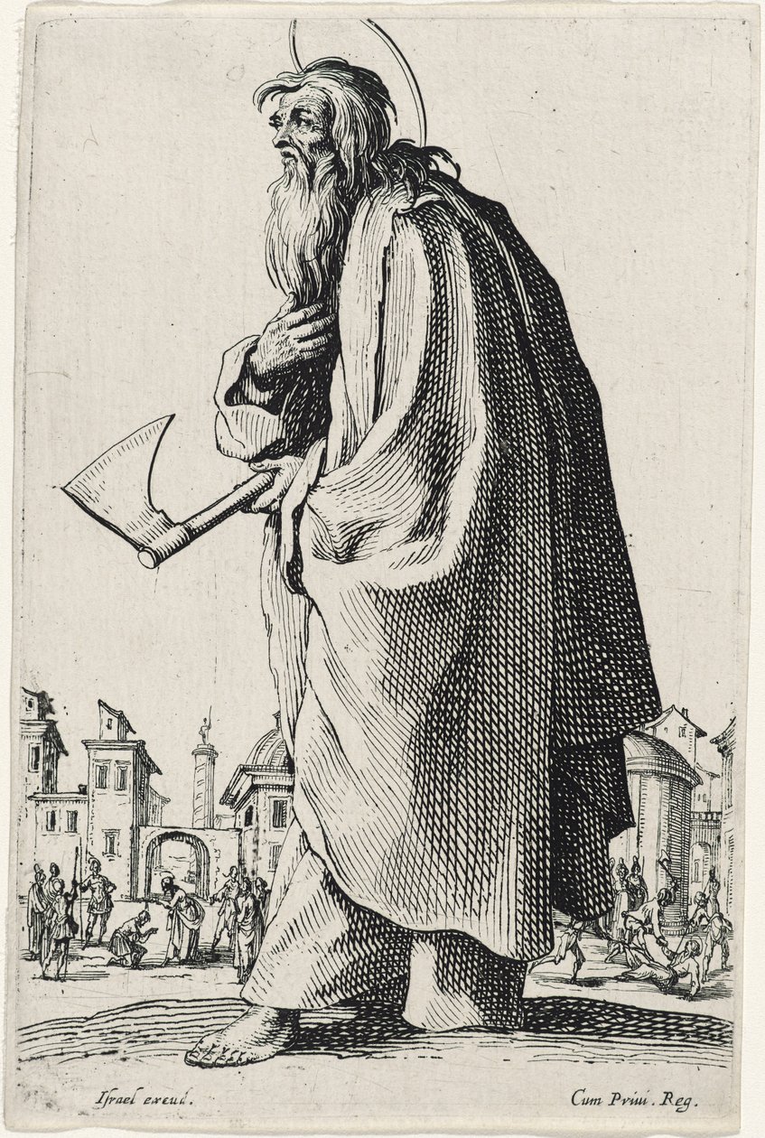 Święty Tadeusz lub Święty Judasz z Les Grands Apôtres (Wielcy Apostołowie), 1631 autorstwa Jacques Callot