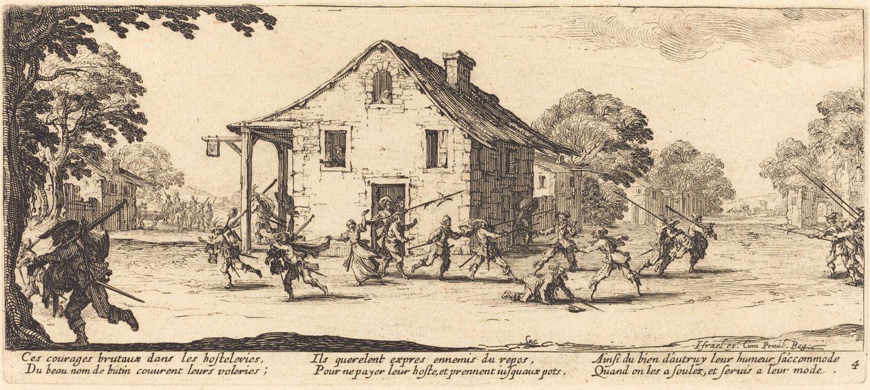 Scena plądrowania autorstwa Jacques Callot
