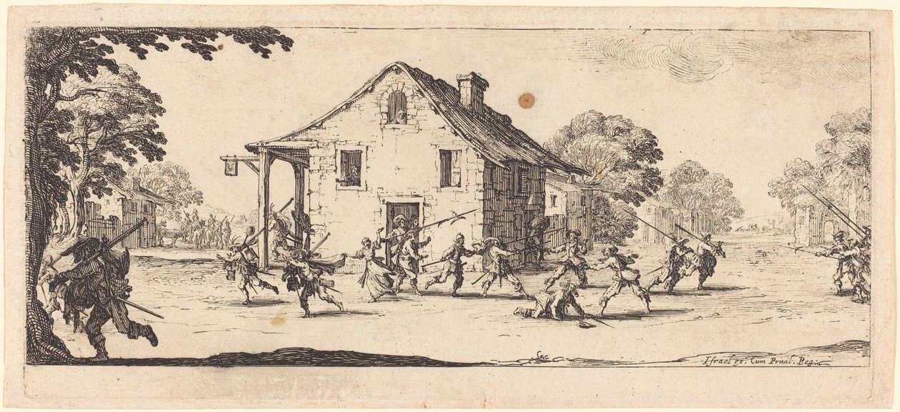 Scena plądrowania autorstwa Jacques Callot