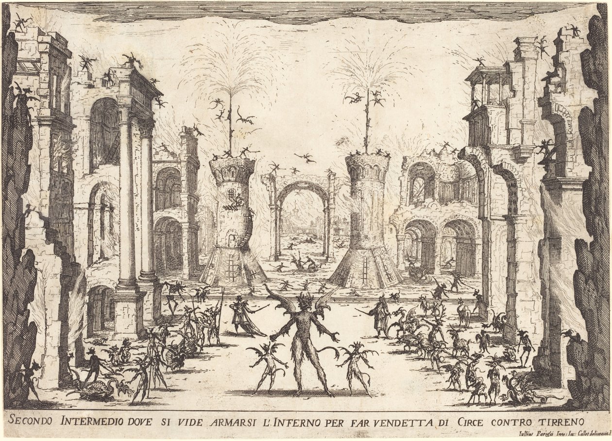 Drugie Intermezzo, 1617. autorstwa Jacques Callot