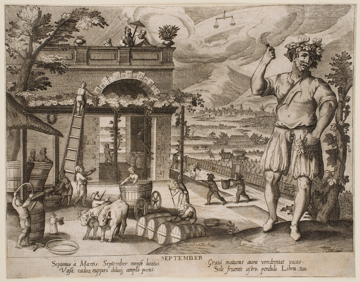 Wrzesień, z serii „Miesiące” autorstwa Jacques Callot