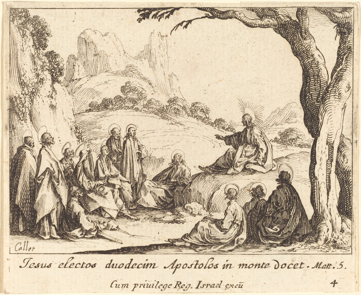 Kazanie na Górze autorstwa Jacques Callot