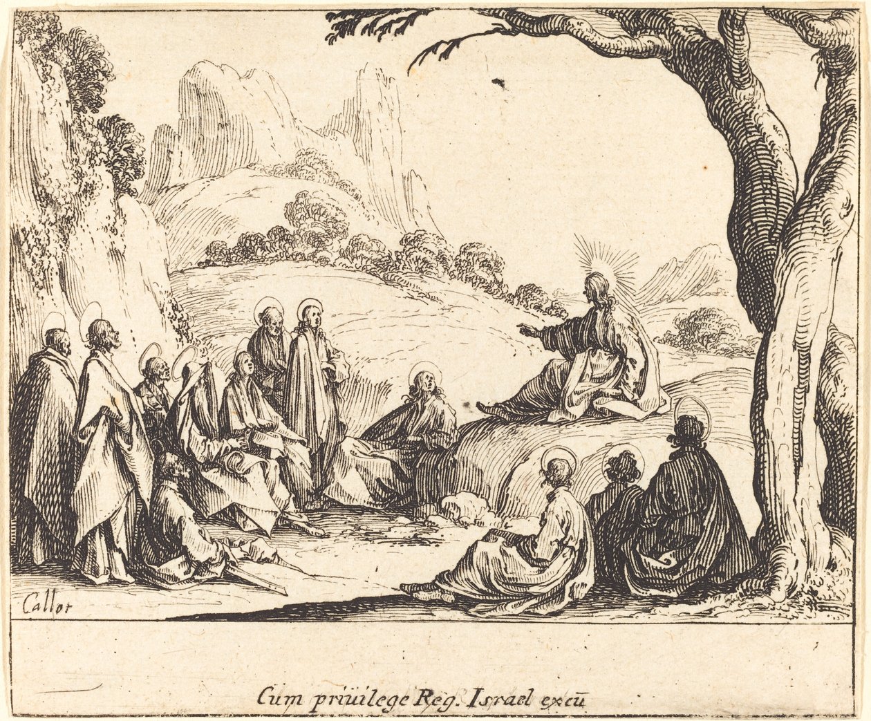 Kazanie na Górze autorstwa Jacques Callot