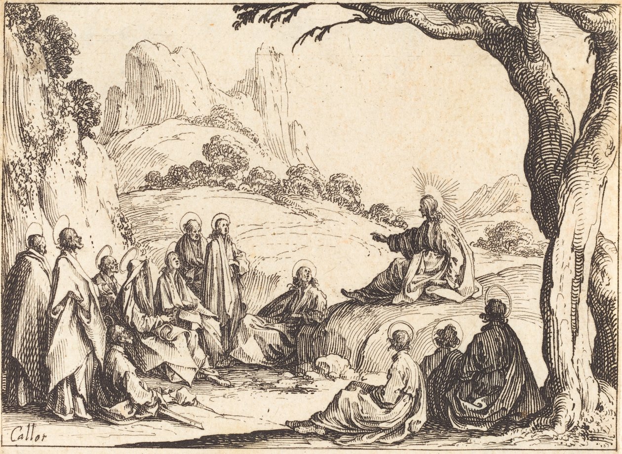 Kazanie na Górze autorstwa Jacques Callot