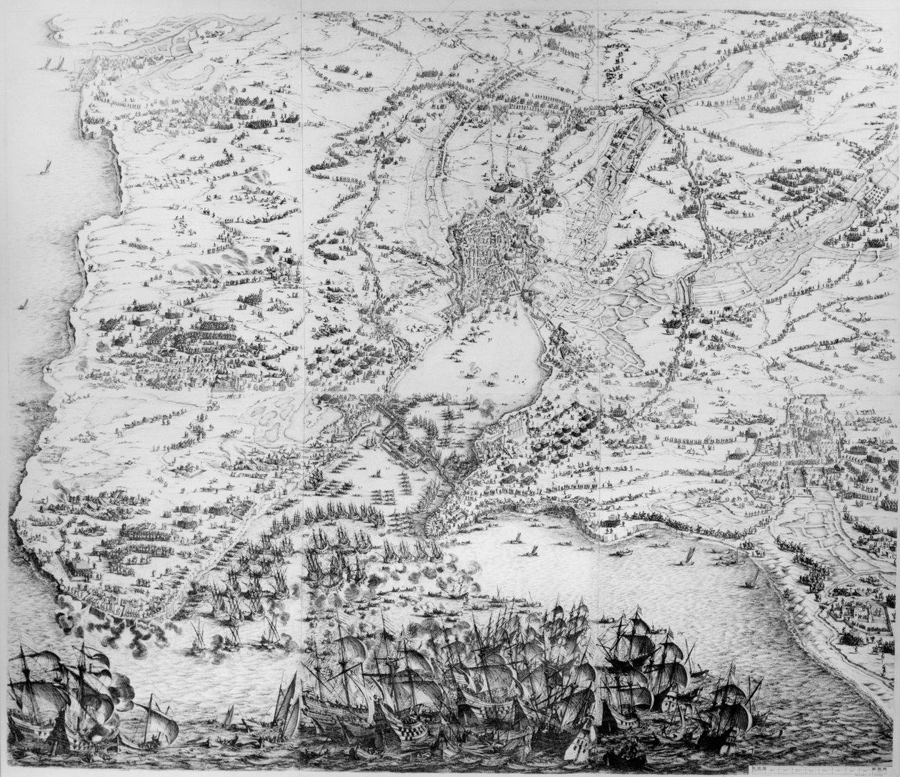 Zwycięstwa La Rochelle autorstwa Jacques Callot