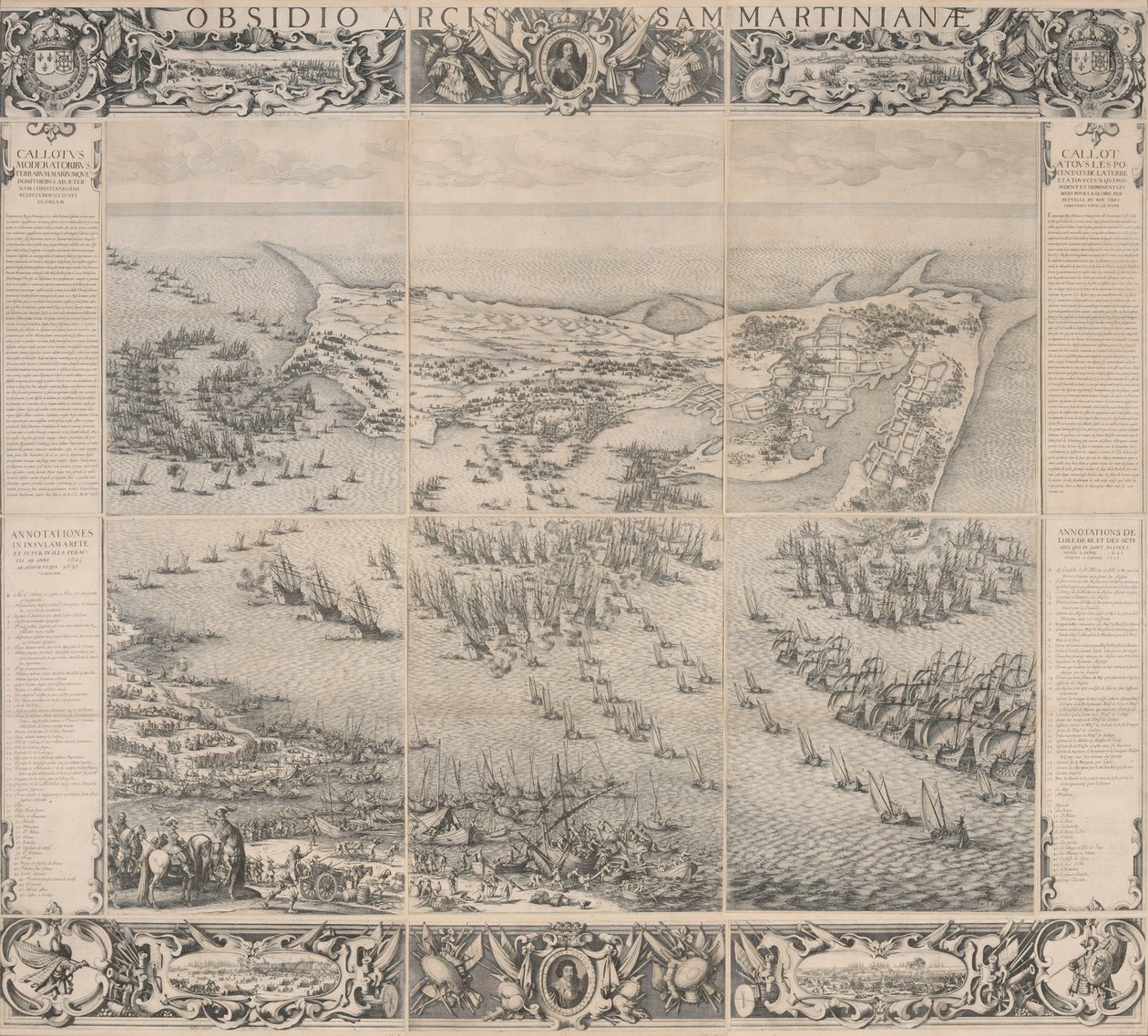 Oblężenie Cytadeli św. Marcina na Wyspie Ré autorstwa Jacques Callot