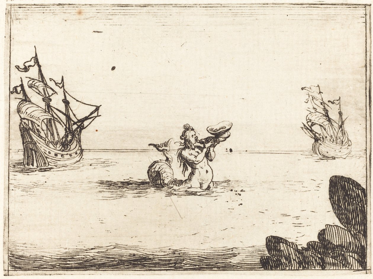 Syrena między dwoma statkami autorstwa Jacques Callot