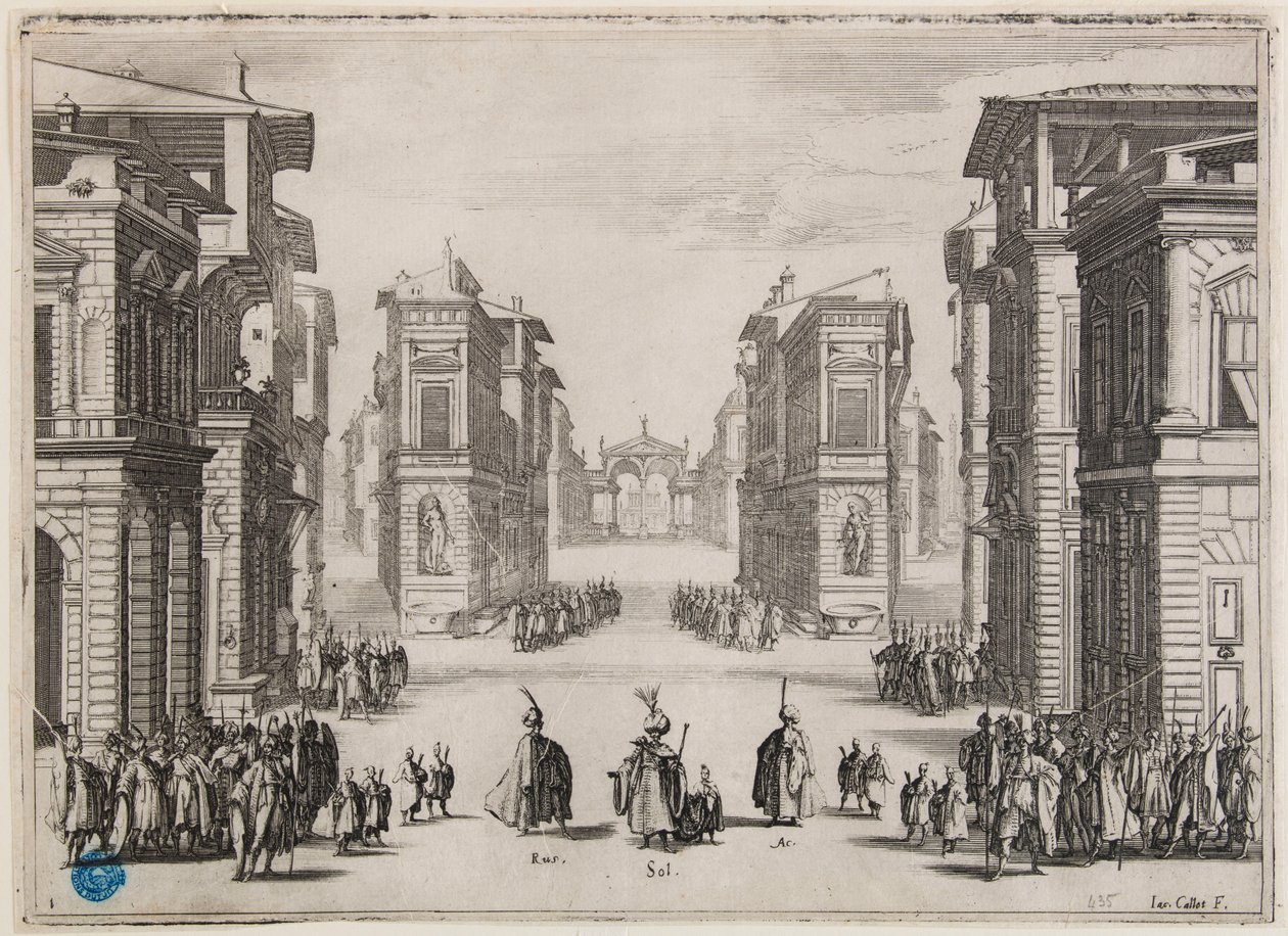 Soliman, akt 1. Drugi numer z cyklu 6 utworów (Lieure 364, Meaume 435) autorstwa Jacques Callot