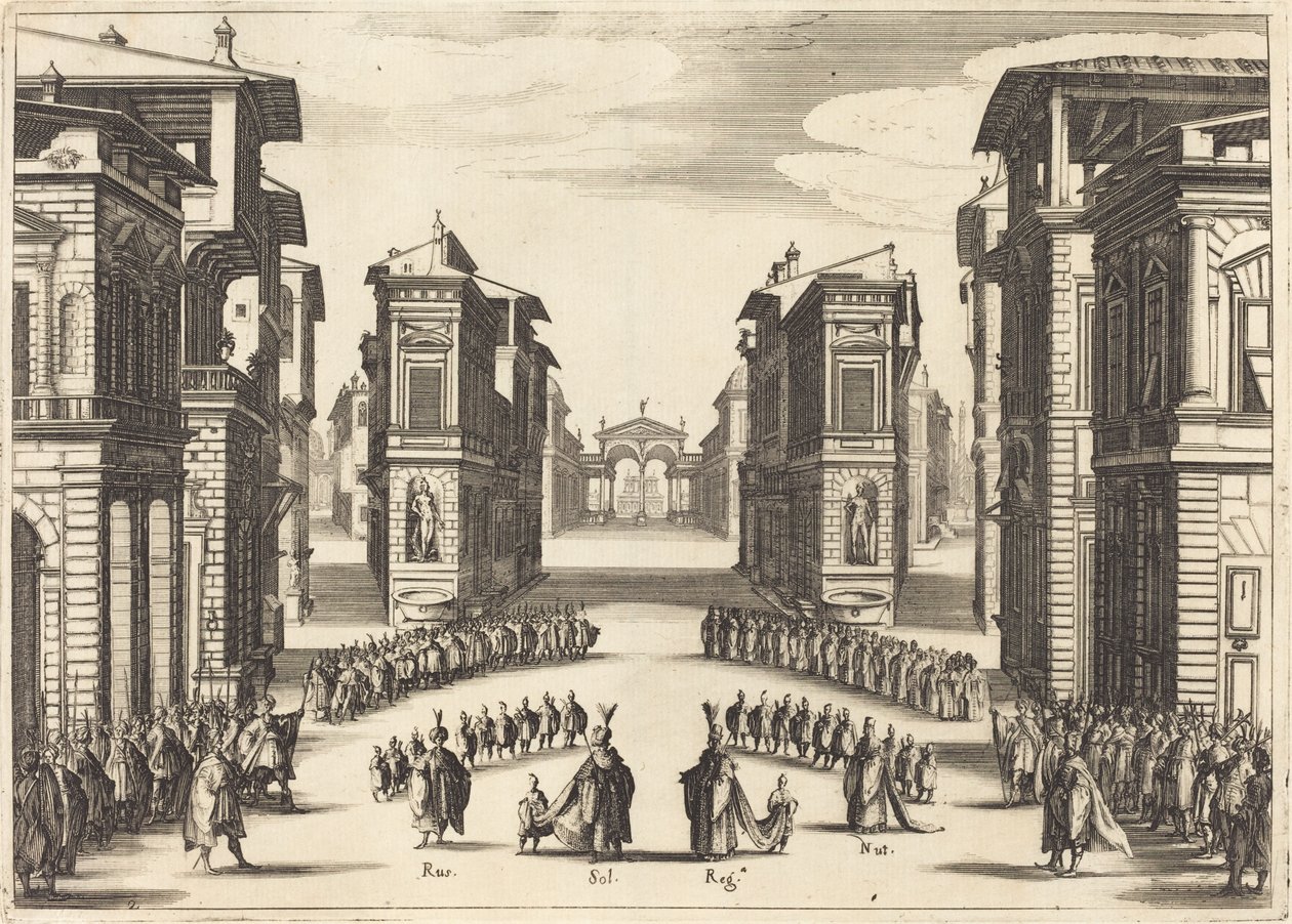 Sulejman, Akt II autorstwa Jacques Callot
