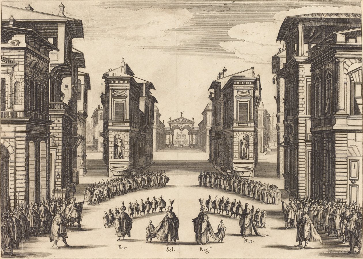 Sulejman, Akt II autorstwa Jacques Callot