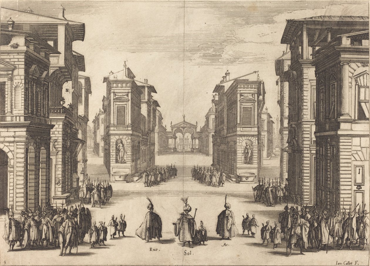 Sulejman, Akt I autorstwa Jacques Callot