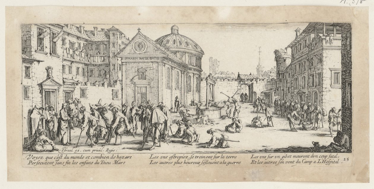 Szpital, strona 15 serii „Okropności wojny” autorstwa Jacques Callot