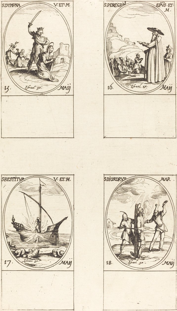św. Dympnej, ul. Pielgrzym, św. Odrestaurowany św. Dioskorus autorstwa Jacques Callot