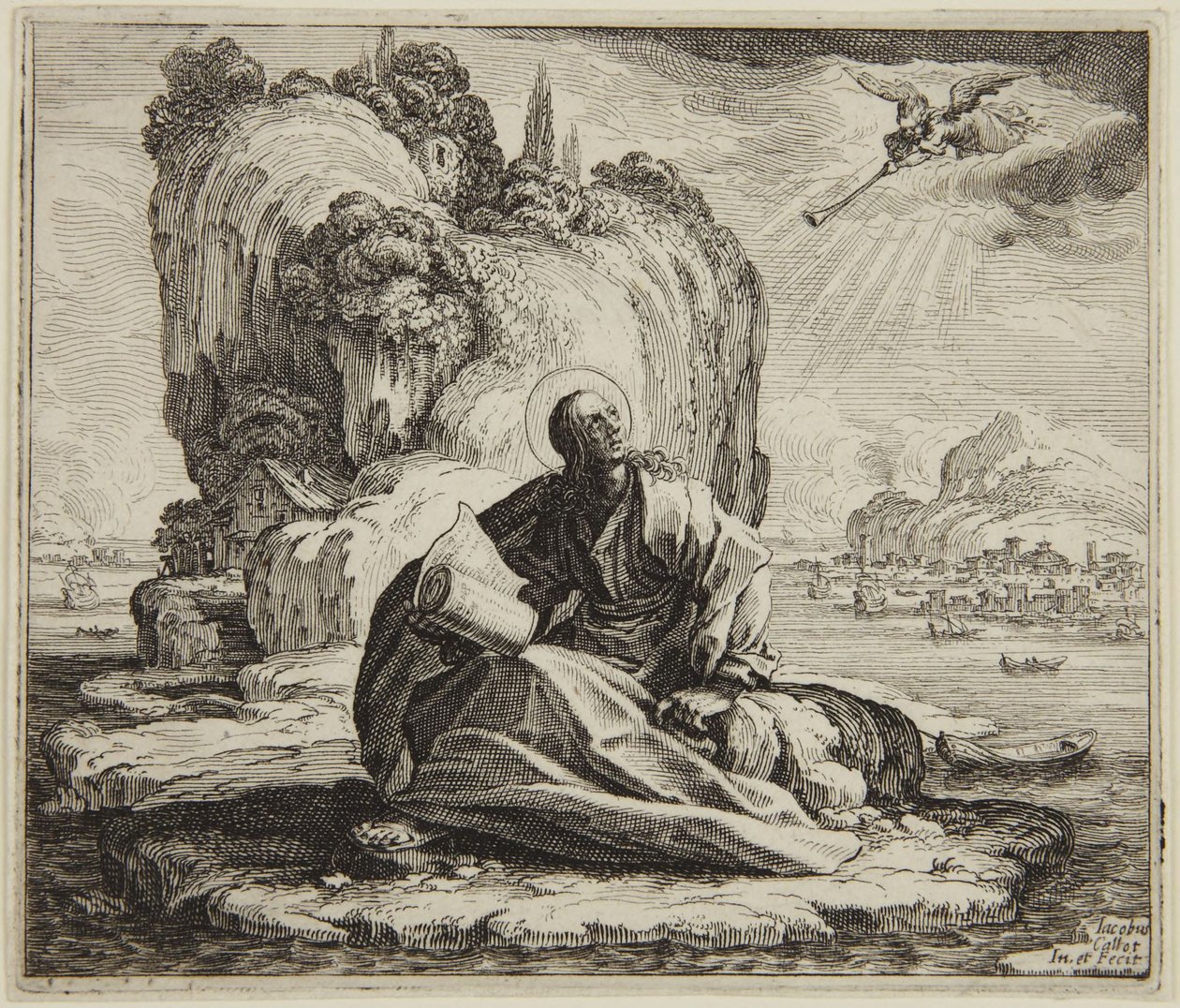 Święty Jan na wyspie Patmos autorstwa Jacques Callot