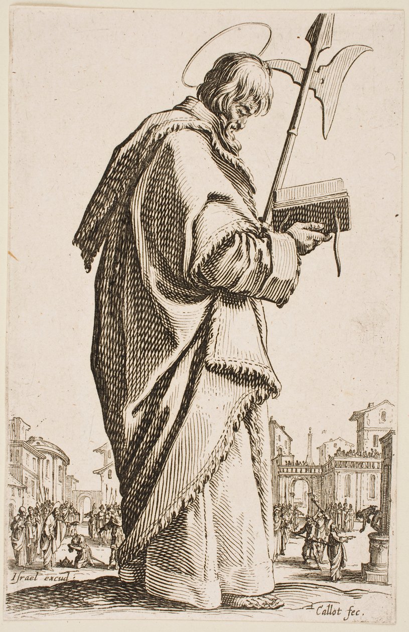 Św. Maciej, z cyklu „Wielcy apostołowie” autorstwa Jacques Callot