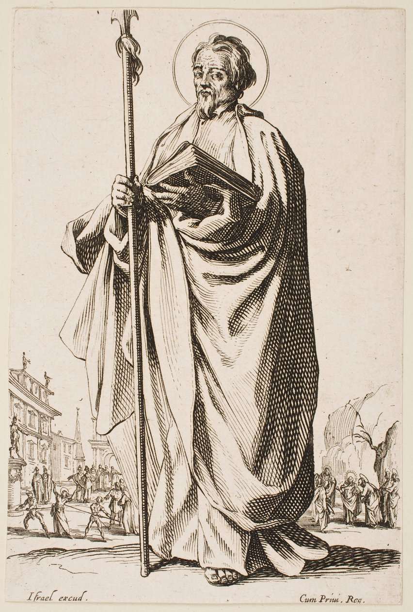 Św. Tomasz, z cyklu „Wielcy apostołowie” autorstwa Jacques Callot