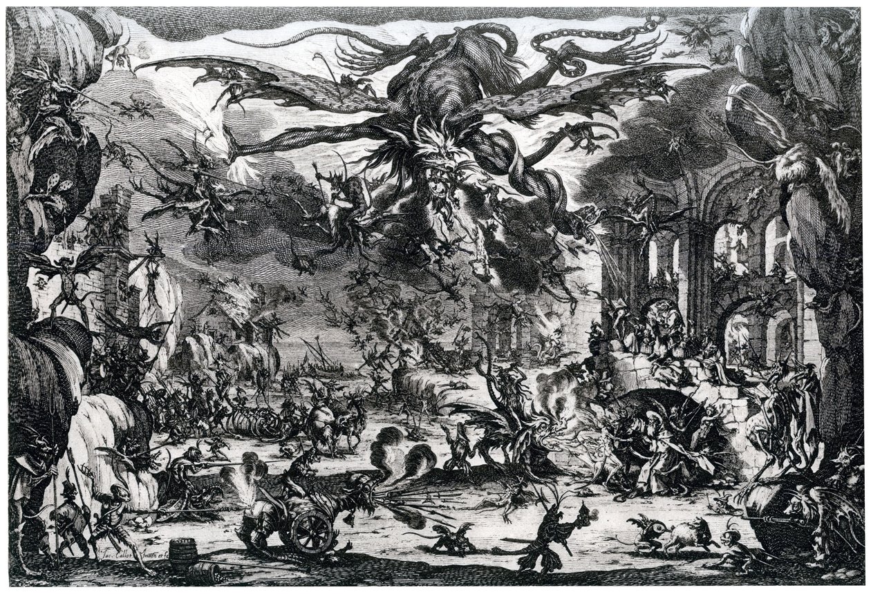 Kuszenie św. Antoniego, ok. 1615-1635 1924 autorstwa Jacques Callot