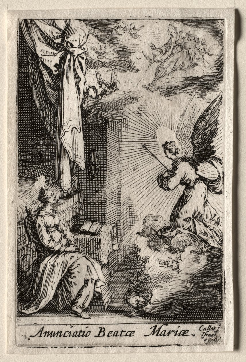 Życie Dziewicy: Zwiastowanie autorstwa Jacques Callot