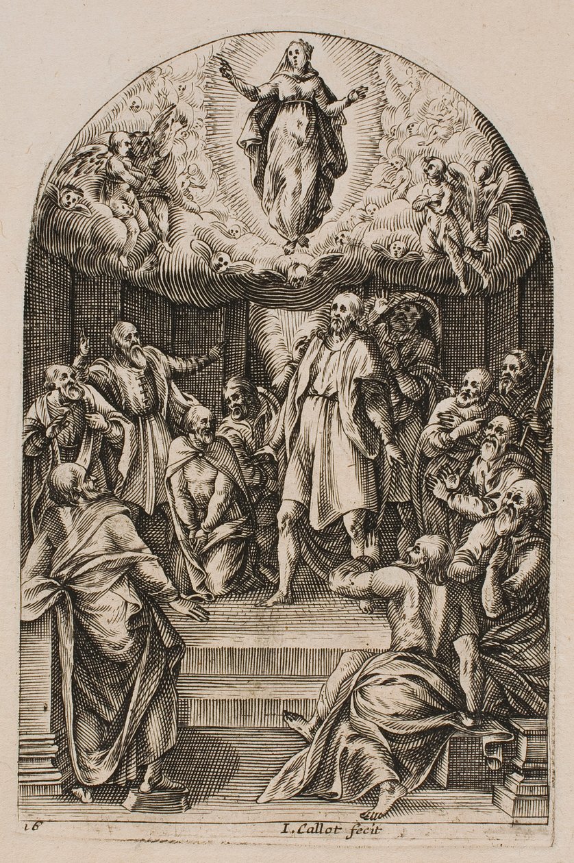 „Wniebowzięcie”, z cyklu „Obrazy Rzymu” autorstwa Jacques Callot