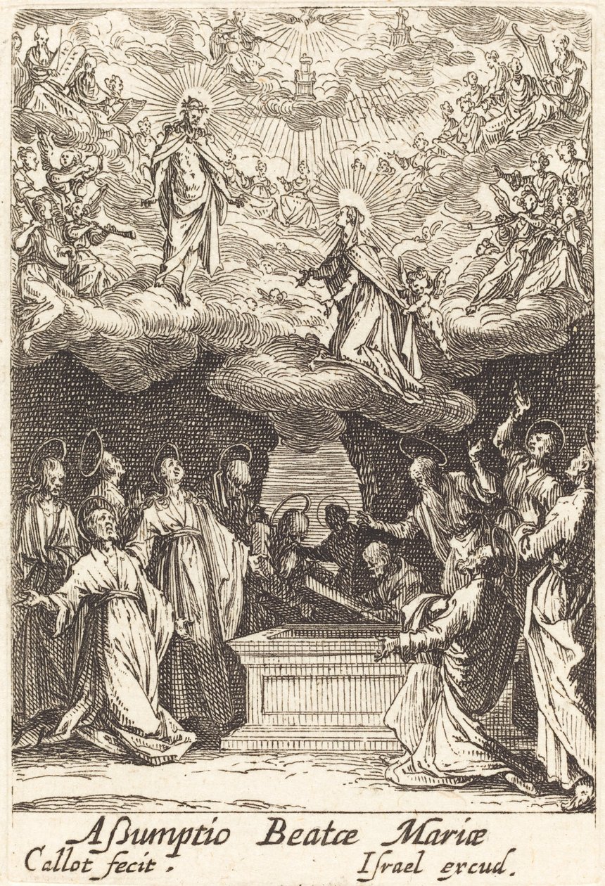 Wniebowzięcie Najświętszej Marii Panny w 1630 r. lub później. autorstwa Jacques Callot