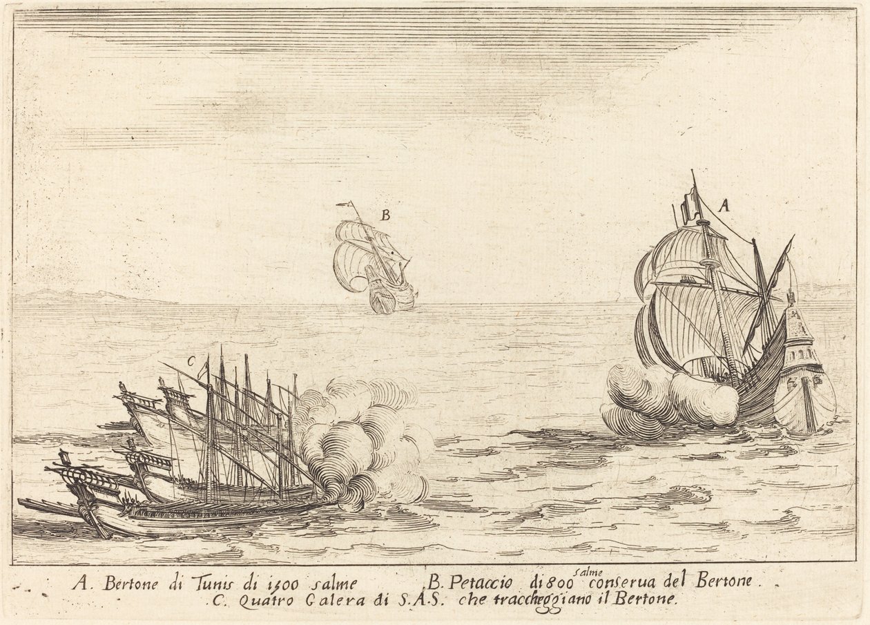 Atak, 1617. autorstwa Jacques Callot