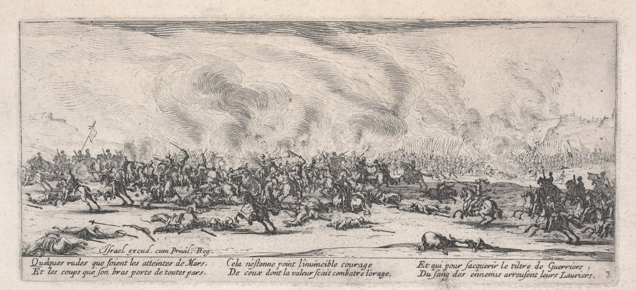 Bitwa (La Bataille), z „Miseries of War” autorstwa Jacques Callot