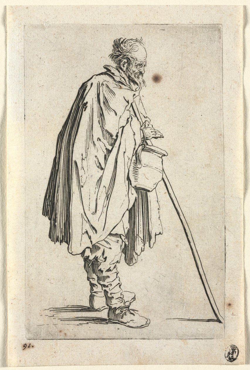The Beggars: Żebrak z garnkiem, ok. 1930 1623. autorstwa Jacques Callot