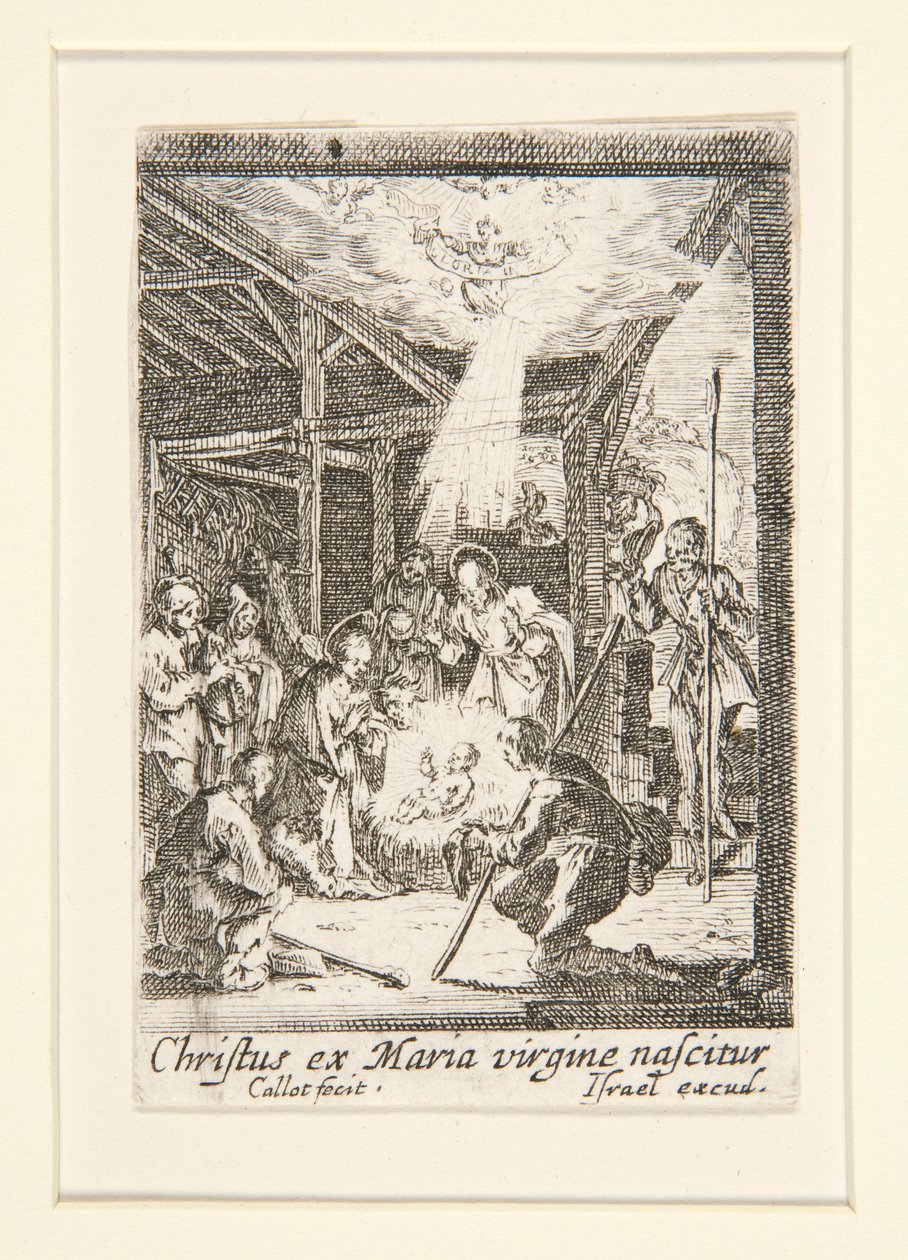 Narodziny Chrystusa, nie. 7 z Życia Dziewicy autorstwa Jacques Callot