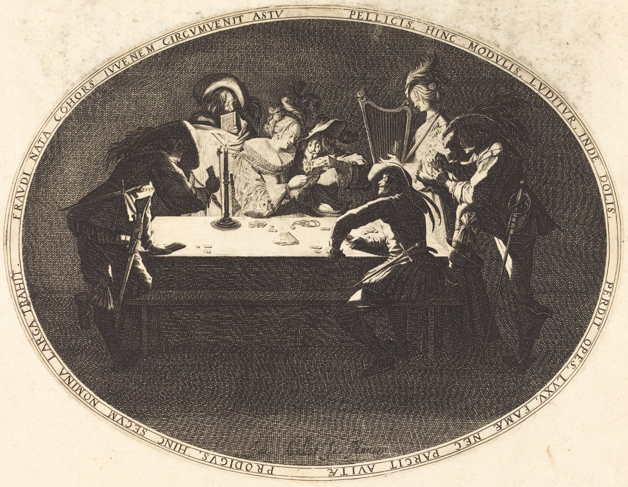 Gracze w karty autorstwa Jacques Callot