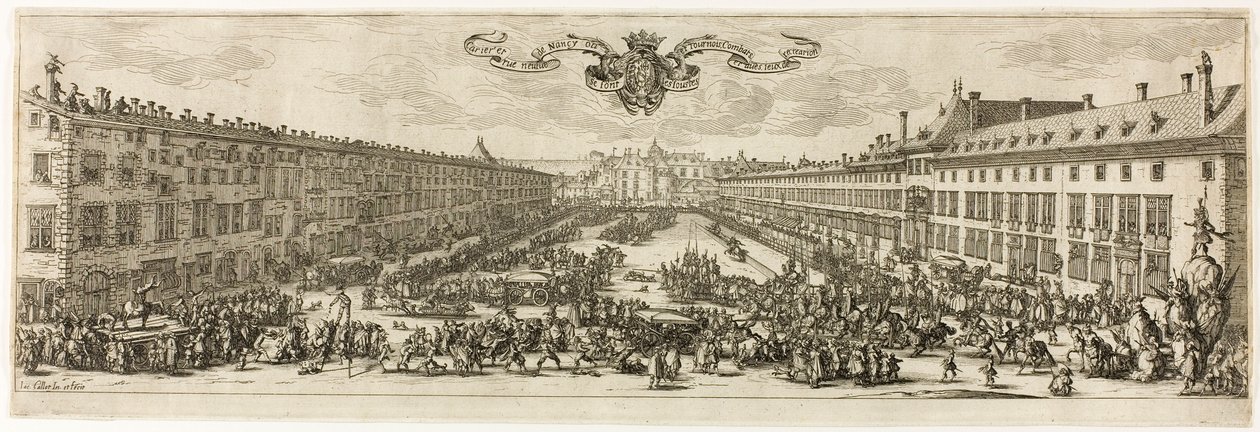 Carrière lub Rue Neuve w Nancy (Nowa Ulica) autorstwa Jacques Callot
